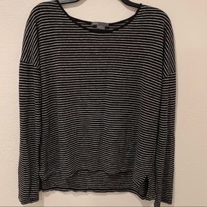 Vince Black and white striped long sleeve tee XS